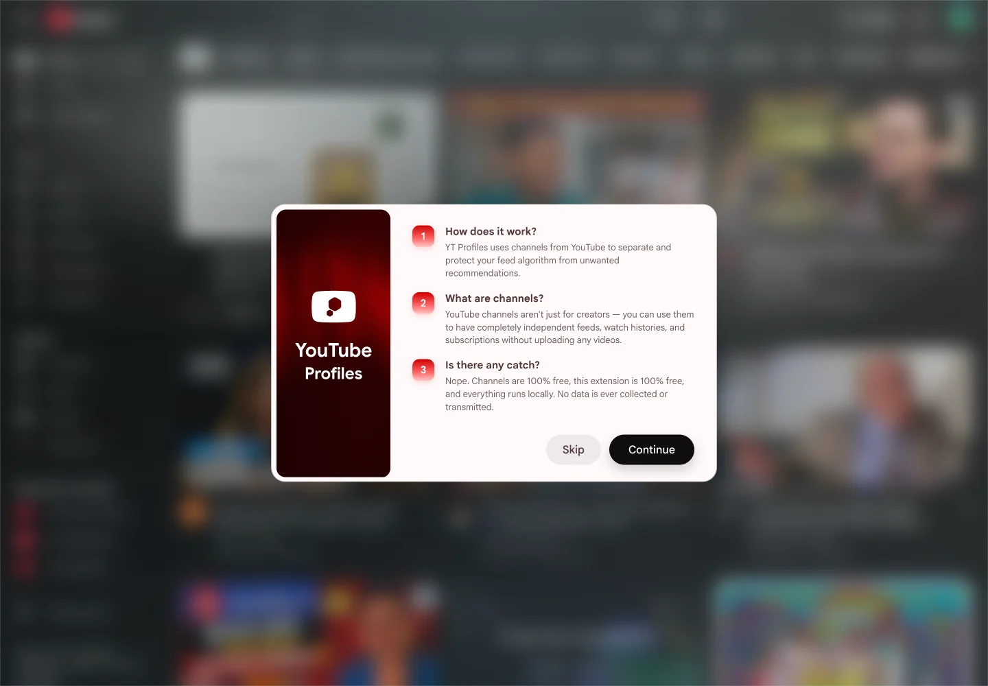 YouTube Profiles onboarding explainer