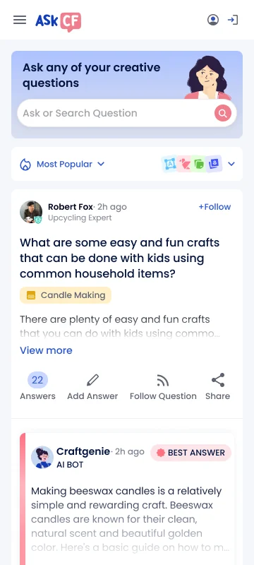 AskCF mobile question browsing