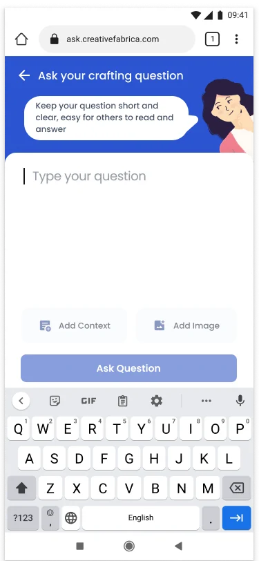 AskCF mobile answer composition