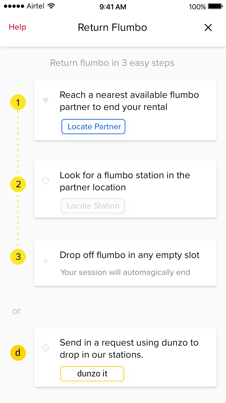 Flumbo transaction state screen