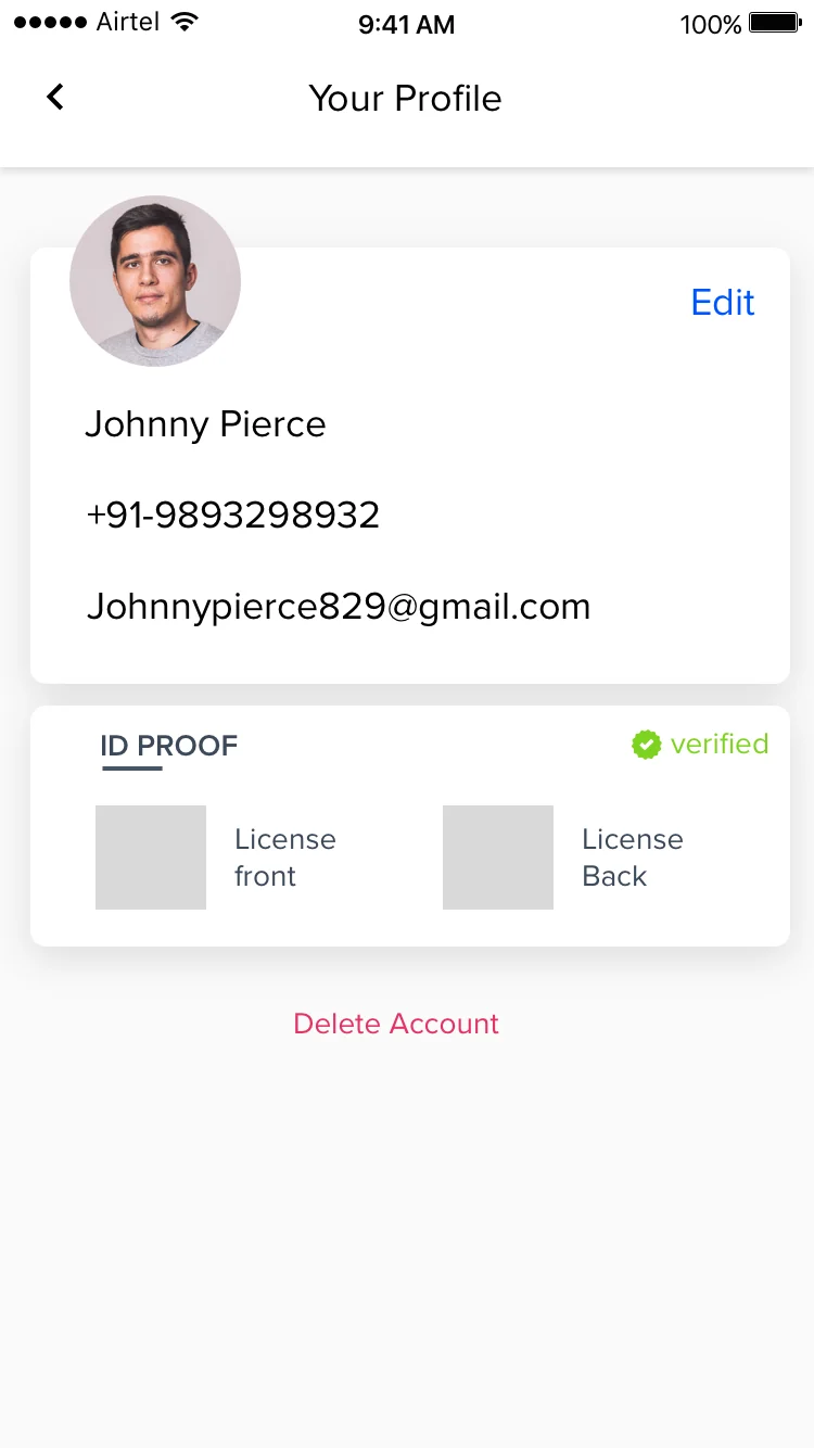 Flumbo account screen
