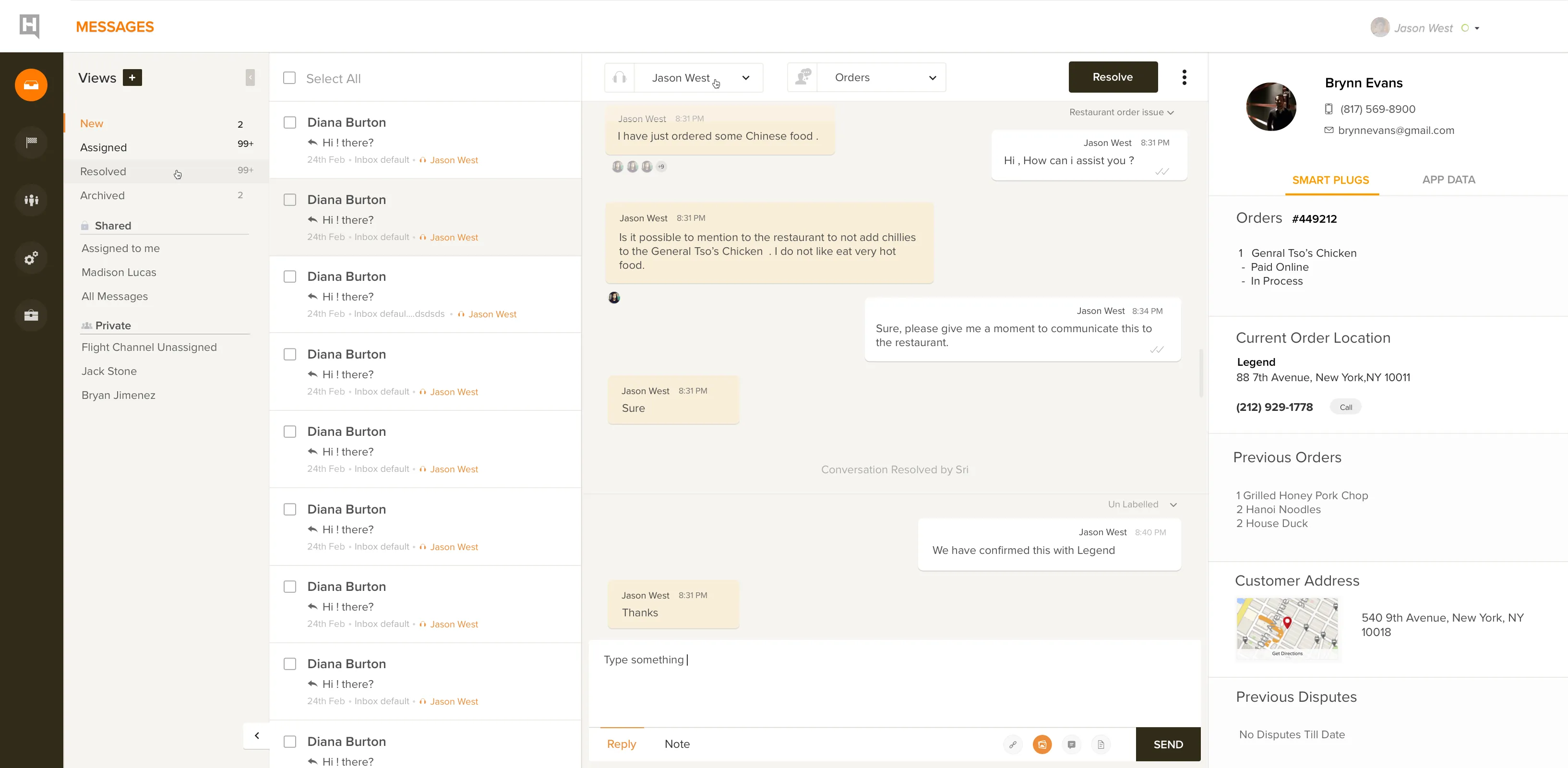 Final Hotline chat interface with updated visual system