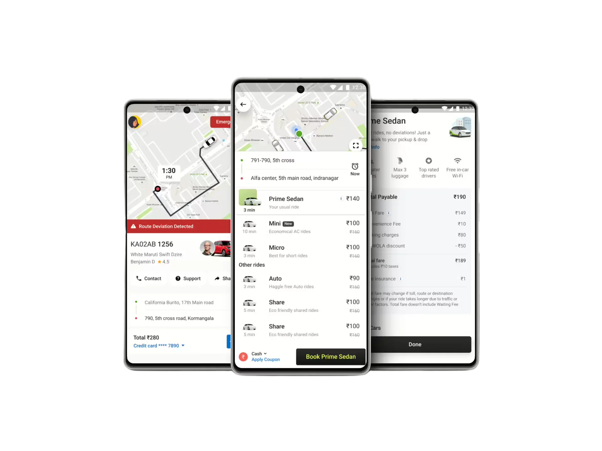Olacabs product design work
