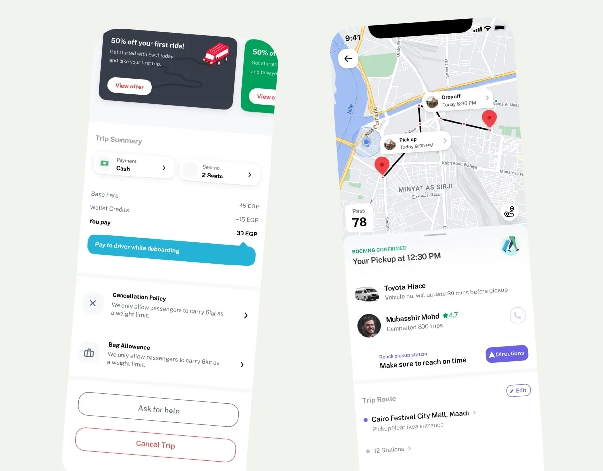 After — ride-first, every question answered