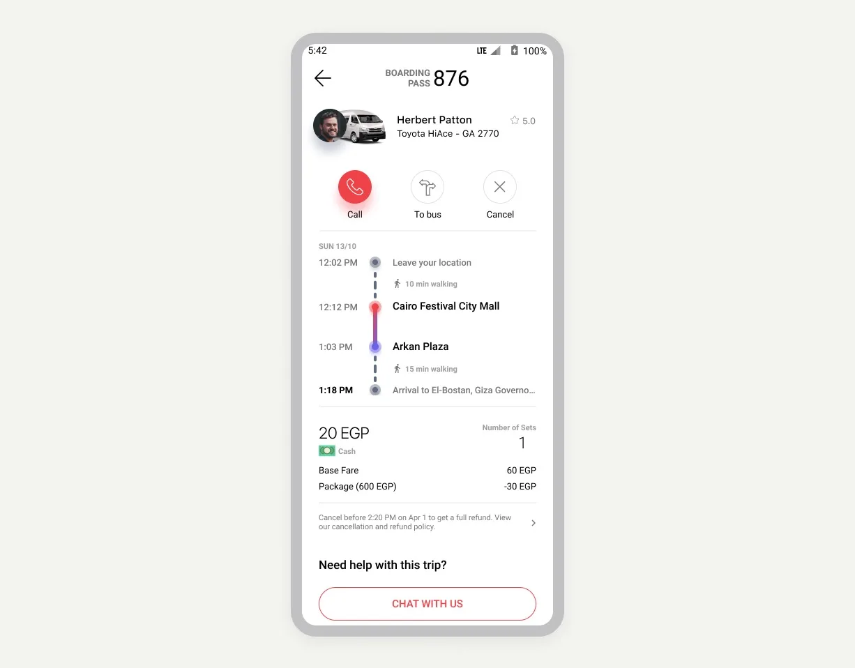 Old map view — no stop visibility, no station confirmation