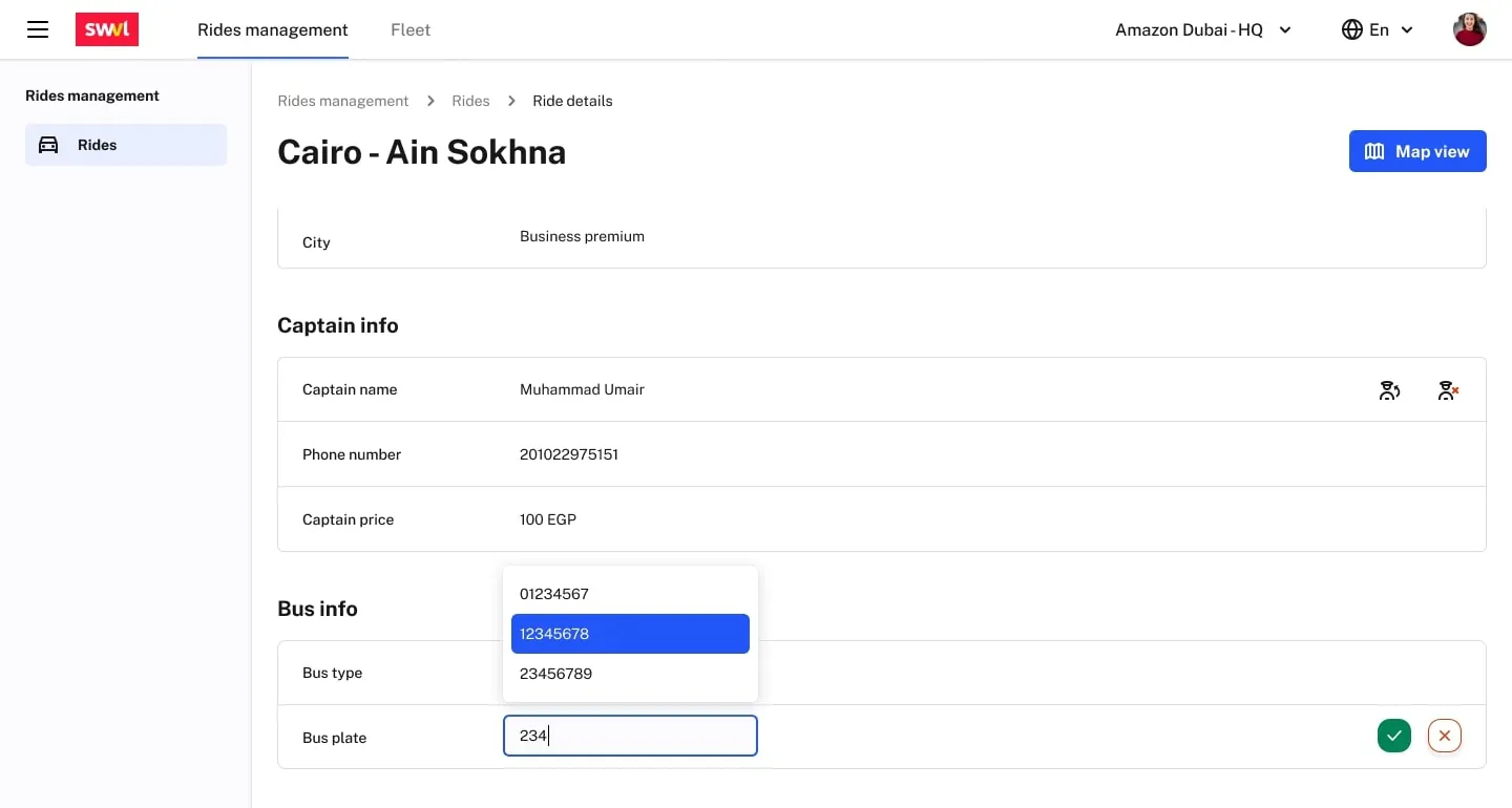 Vendor Portal bus plate edit flow