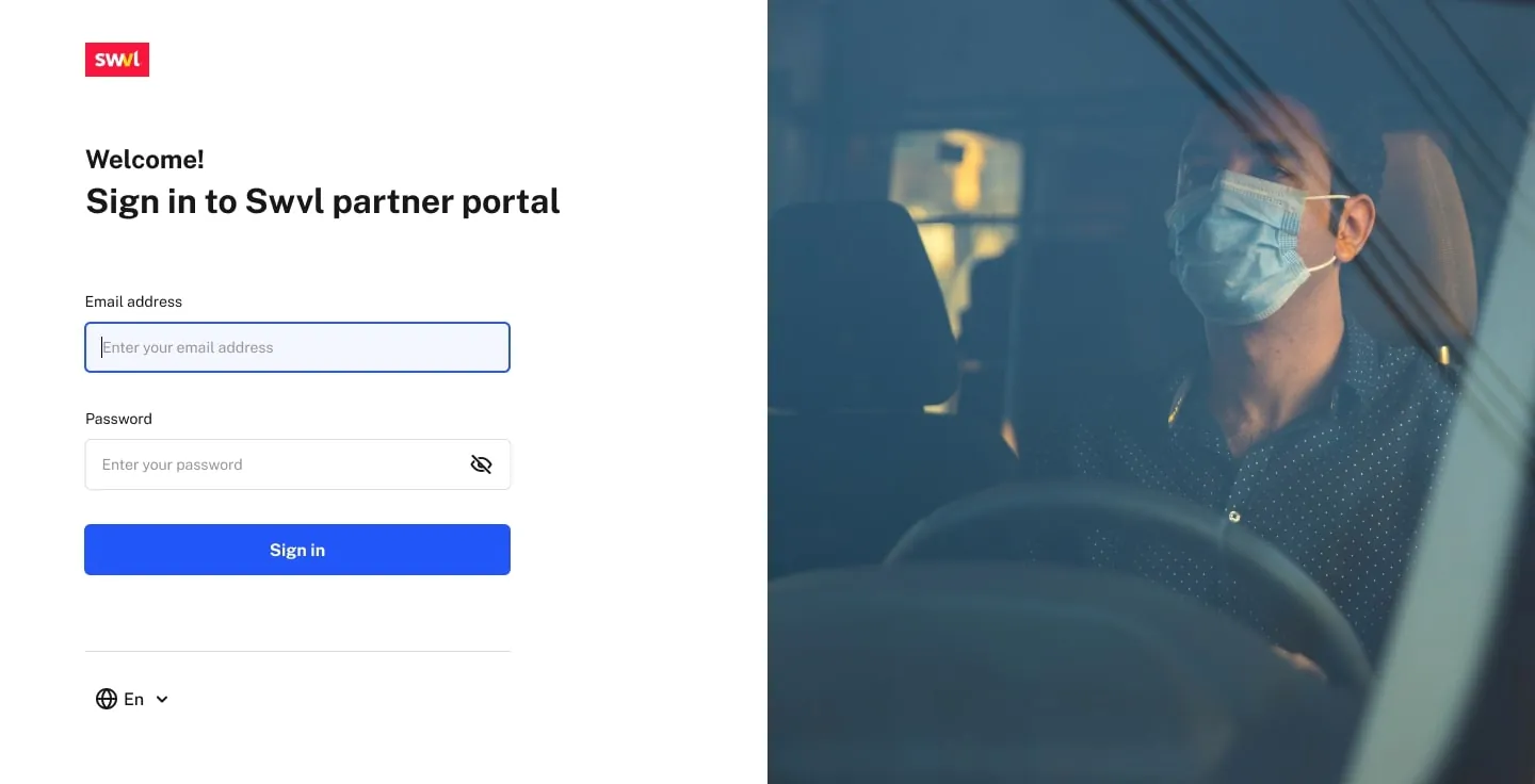 Vendor Portal sign-in screen